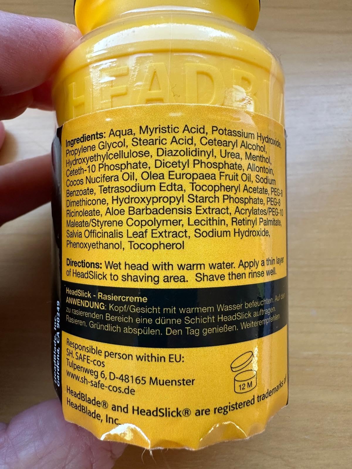 Slick Headblade Rasier Creme Gel Rasur (mit Pumpe)