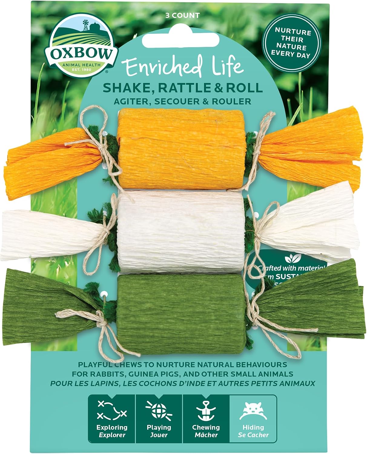 Oxbow Enriched Life Shake, Rattle and Roll - Small animal enrichment toy