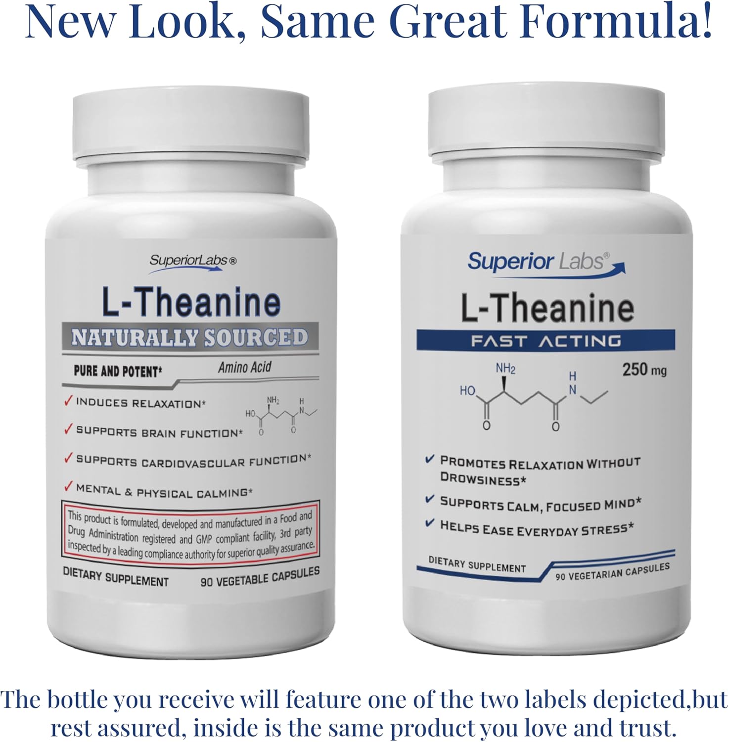 Superior Labs L-Theanine 250 mg Capsules, Non-GMO, Promotes Non Drowsy Relaxation & Helps Ease Everyday Stress, Supports Healthy Sleep, Promotes a Focused Mind, High Absorption, 90 Veg Caps - Image 2