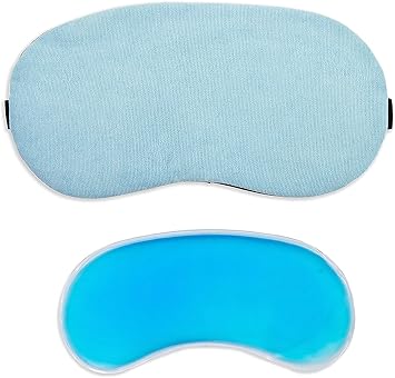(PACK OF 1) Eye Mask For Sleeping Men Women With Cooling Gel For Night Deep Sleep, Dark Circles, Puffy Eye's, Dry Eyes And Eye Fatigue (1 PC BLUE COLOUR)