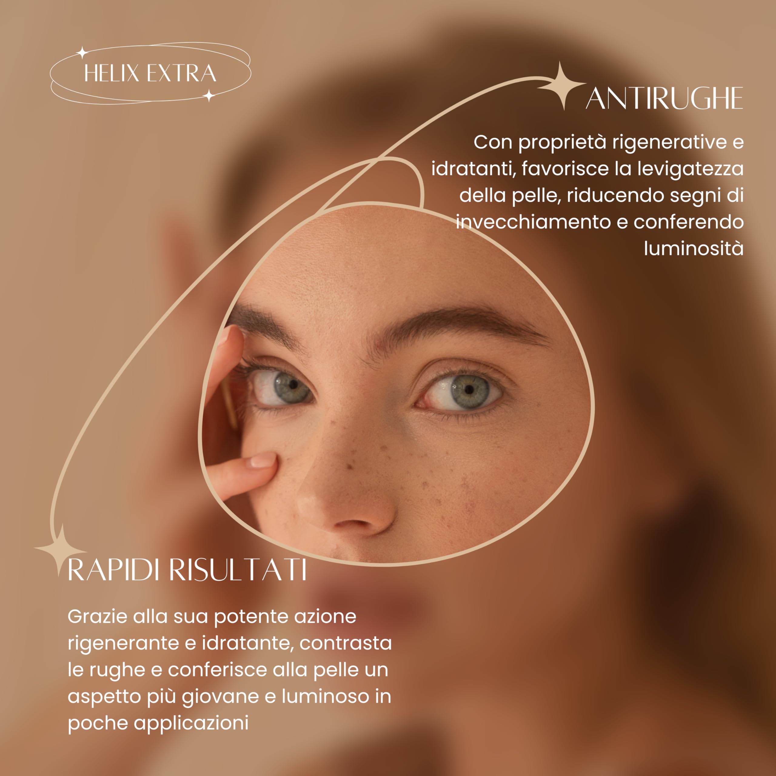 Helix Extra - Gel Viso Bava di Lumaca 98% - antirughe e antimacchie - Made in Italy Confezione da 2 x 60 ml