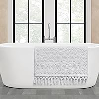 Vista 5 de French Connection Nellore Alfombras de Baño, Tapetes de Baño Tejidos y con Cuentas, Tapetes de Baño Duraderos y Gruesos para Baño y Ducha, 26" x