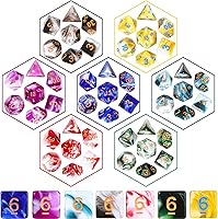 Vista 2 de Yilloog 350 piezas compatibles con juegos de dados DND, juego de dados poliédricos al por mayor con bolsa de cordón, dados para juegos de rol