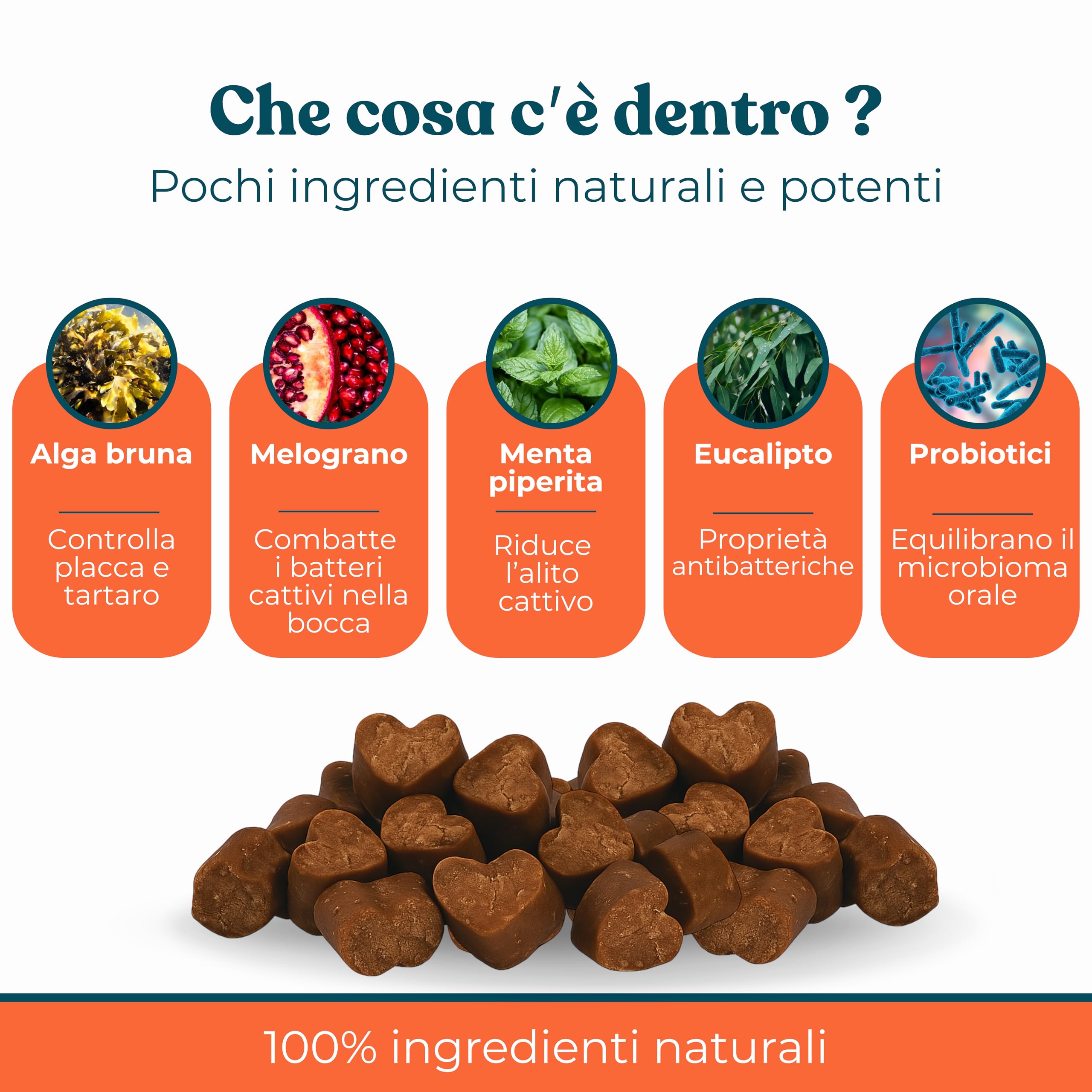 Integratore per Pulizia Denti e Gengive Cani Gusto Manzo - Igiene Orale Cane contro Placca, Tartaro e Alito Cattivo