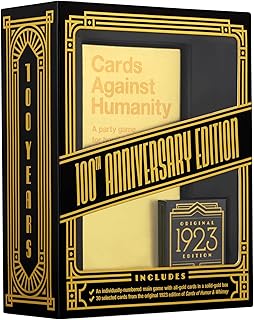 Cards Against Humanity: 100th Anniversary Edition • Gold Main Game with Gold Foil Cards • Includes 30 Cards from The Original 1923 Edition