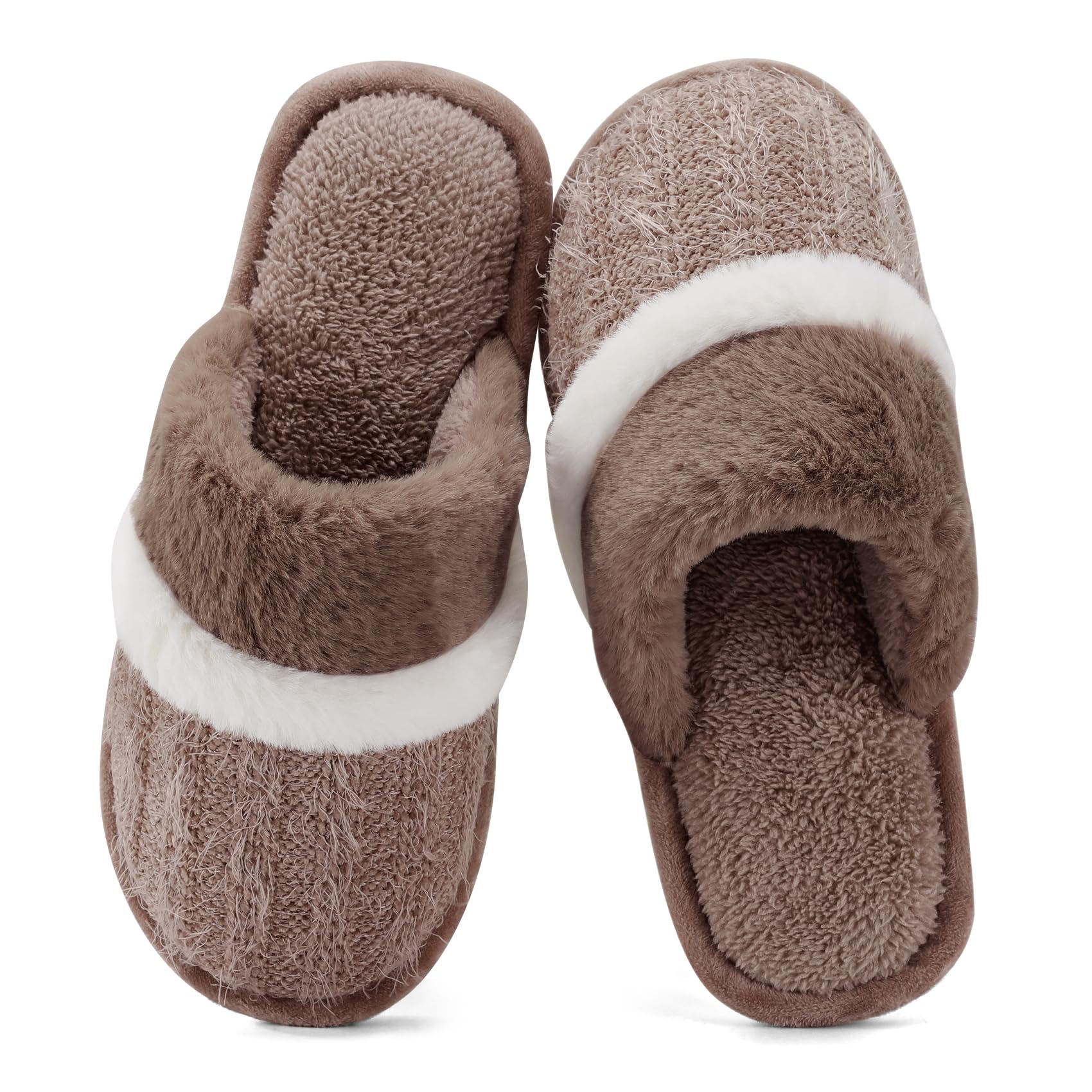 GOEWY Pantofole Donna Uomo Invernali Peluche Ciabatte Comode Casa Calde Scarpe da Casa Antiscivolo Memoria Schiuma Slippers Antiscivolo Suola Scarpe Interno Esterno