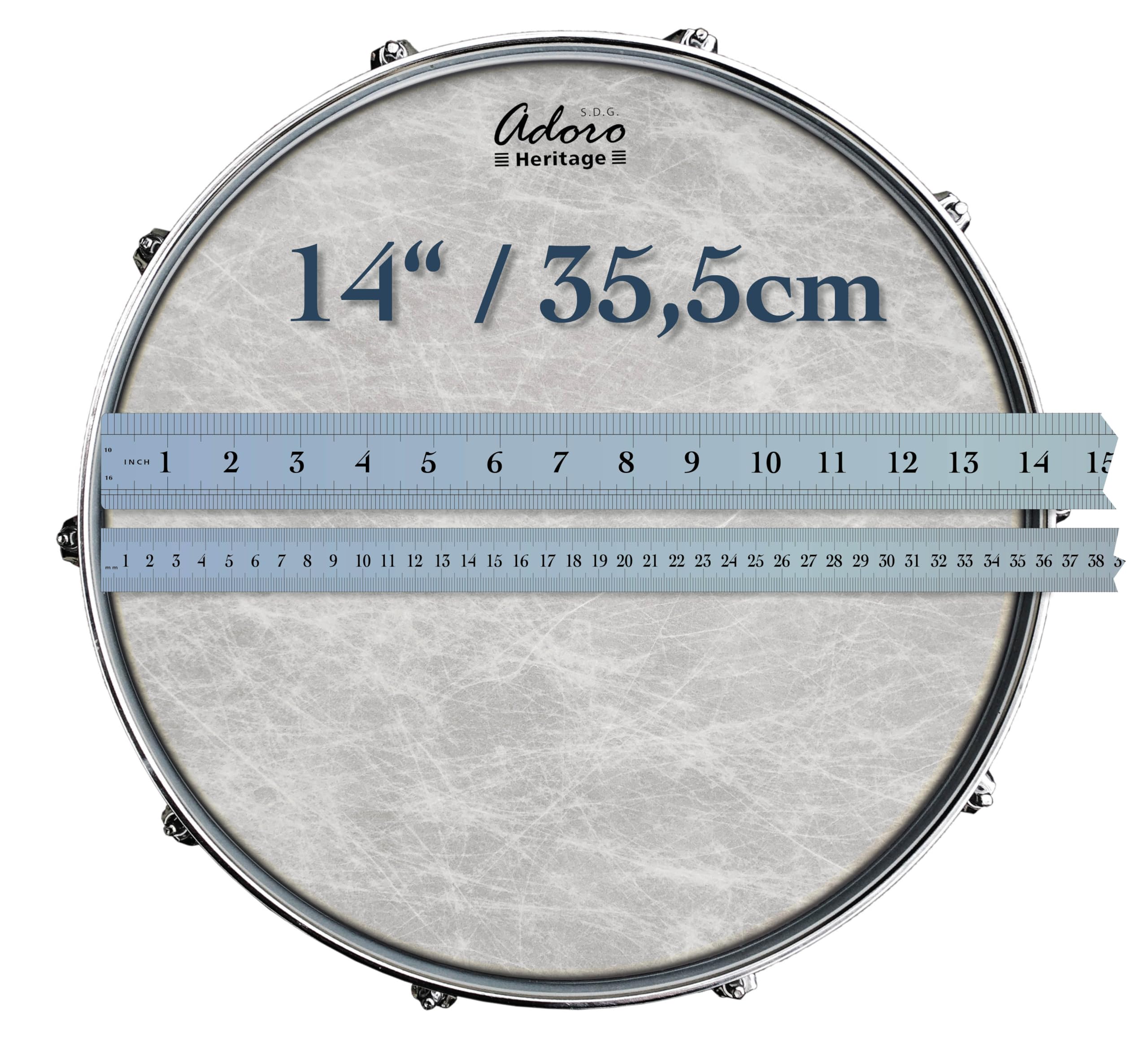 14" Adoro Heritage Fellset inkl Resonance (Snare Side) Head