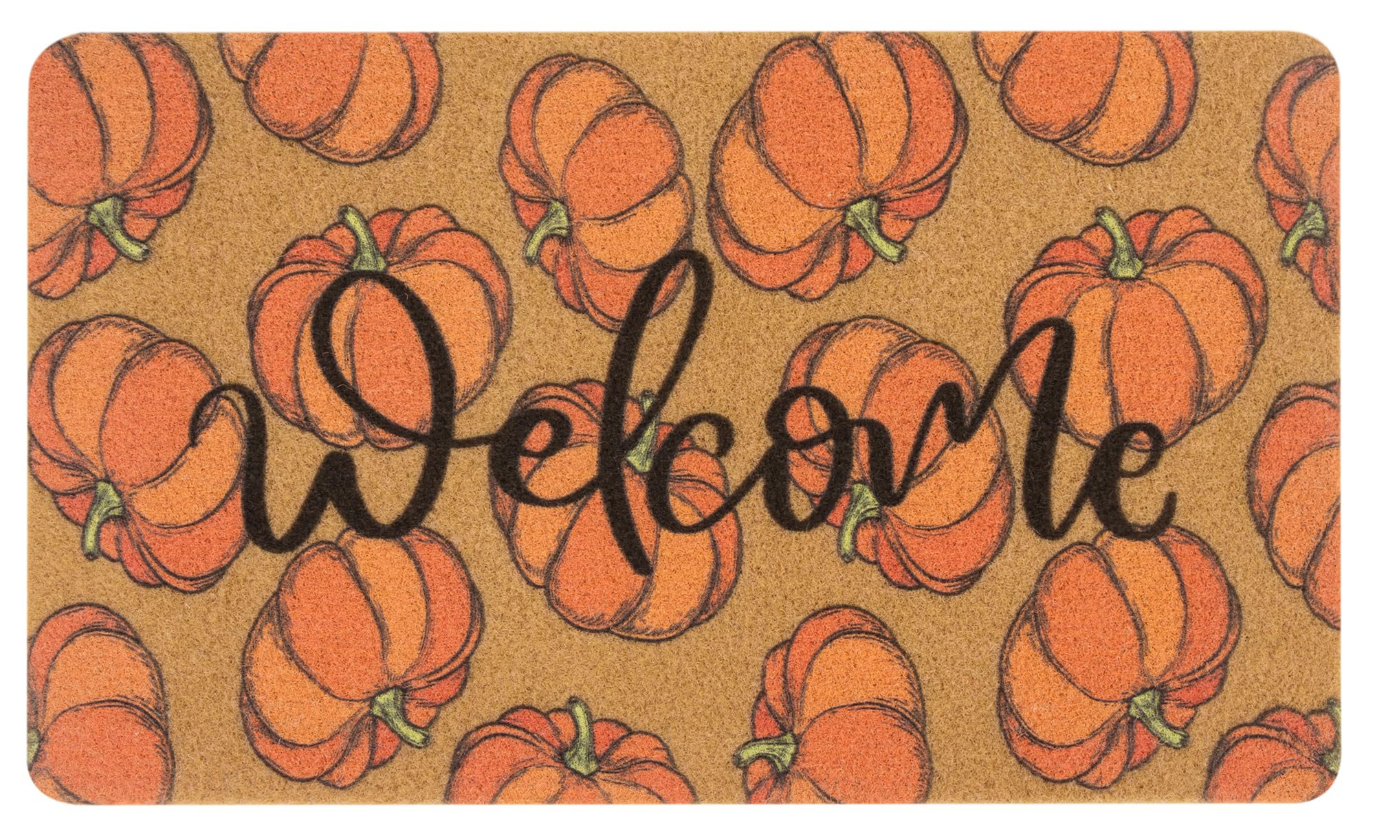 Paillasson extérieur antidérapant en coco Pumpkins ultra grattant 43x73cm