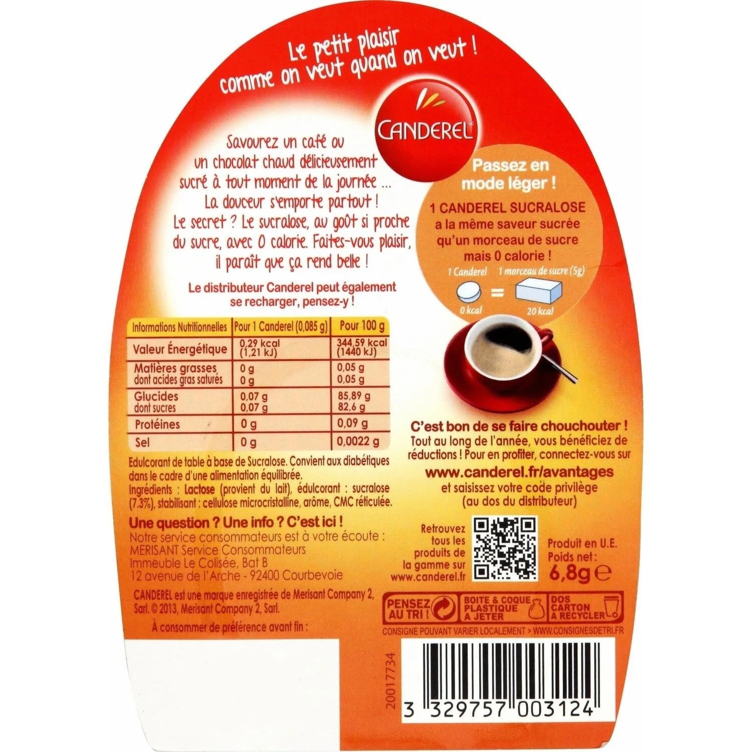 Edulcorant Sucralose Comprimés - le distributeur de 80 - 0 Calorie · Au Bon Goût Sucré · 1 Comprimé = 1 Morceau de Sucre · Distributeur Pocket Pratique à Emporter - 6,8 g - Le Lot De 4