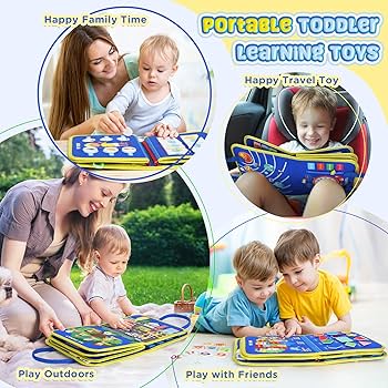 Busy Board For Toddlers, Ontessori Toys For 1 2 3 4 Year Old Baby