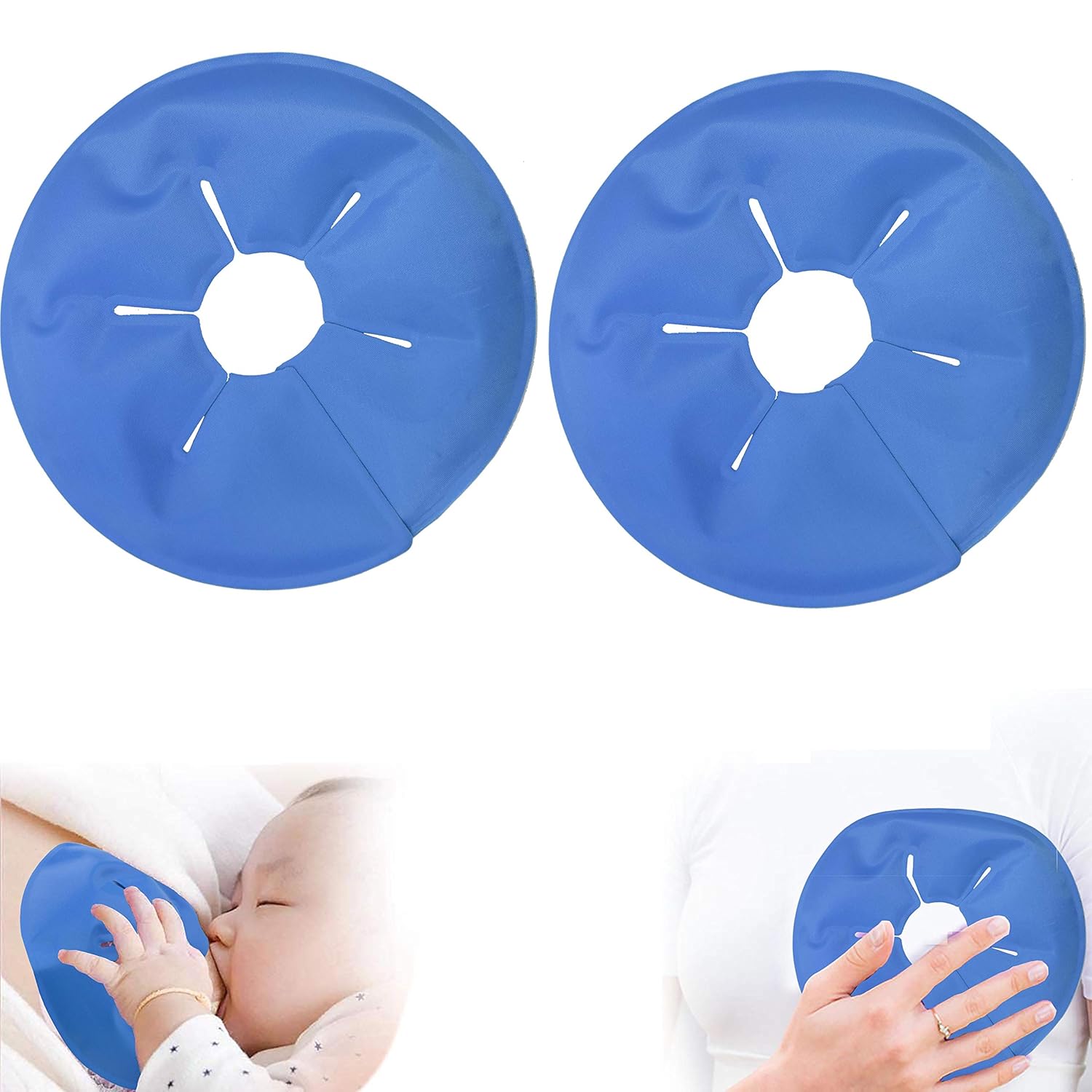 2 Pcs Breast Therapy Pads Breast Ice Pack, Hot Cold Breastfeeding Gel Pads, Boost