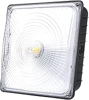 Vista 1 de PARMIDA - Luz LED para toldo, 70 W, regulable, 110-277 VAC, IP65 impermeable, certificación ETL, 5000K, 9.6 x 9.6 pulgadas, gasolinera, iluminación