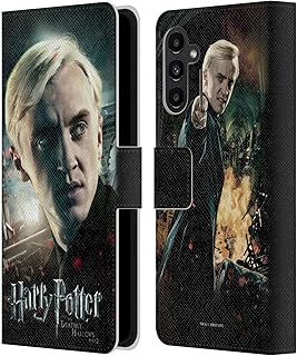 Head Case Designs Officially Licensed Harry Potter Draco Malfoy Deathly Hallows VIII Leather Book Wallet Case Cover Compatible with Samsung Galaxy A13 5G (2021)