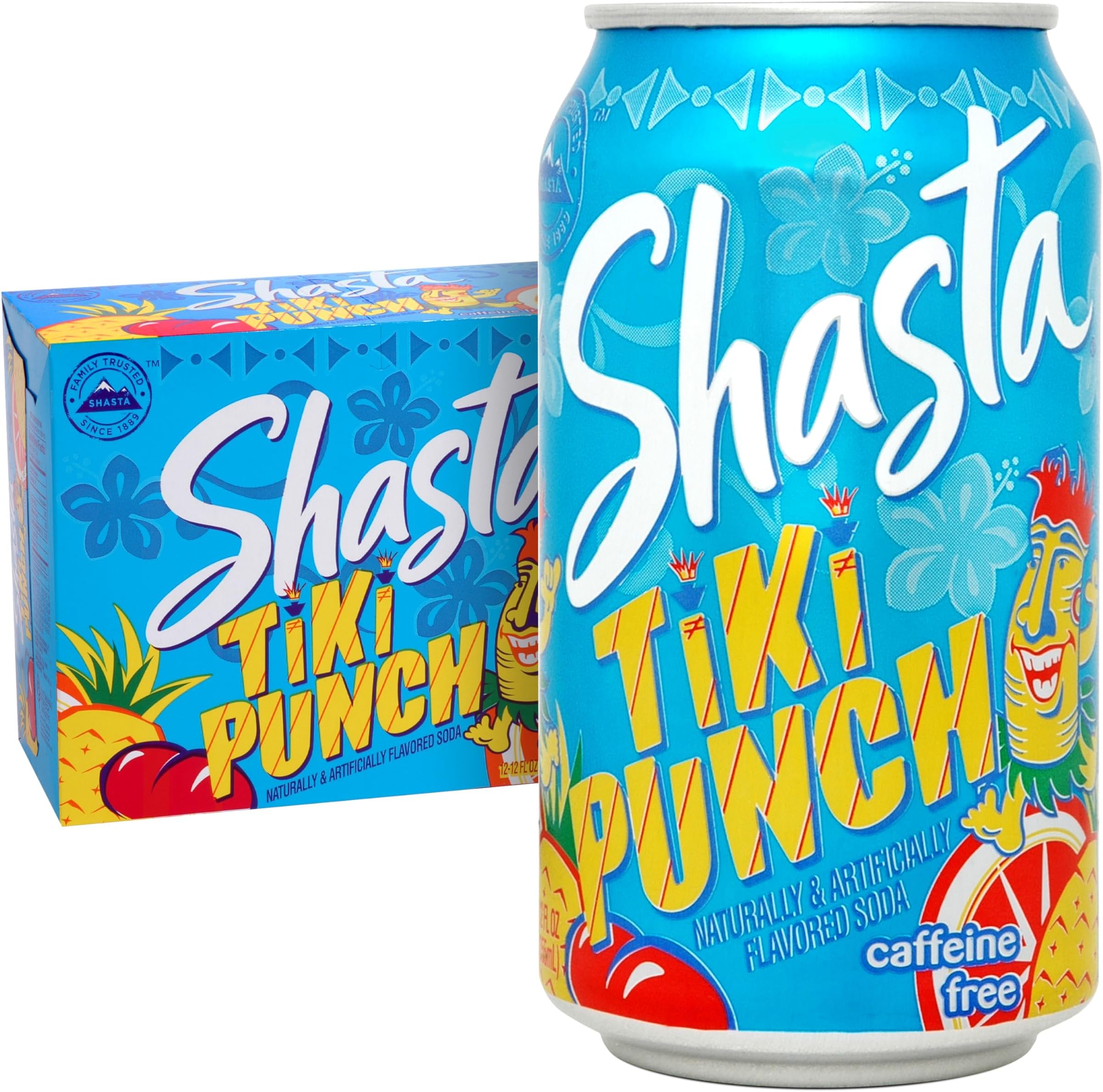 Soda, Tiki Punch, Caffeine Free, 12 oz can, 12 pk