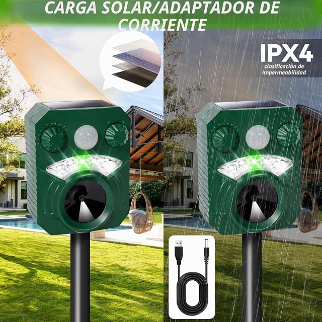 Foto 2 de 7 de XUNIVERS Repelente para Ratones,Repelente de Gatos,Repelente para roedores de conversión de frecuencia…