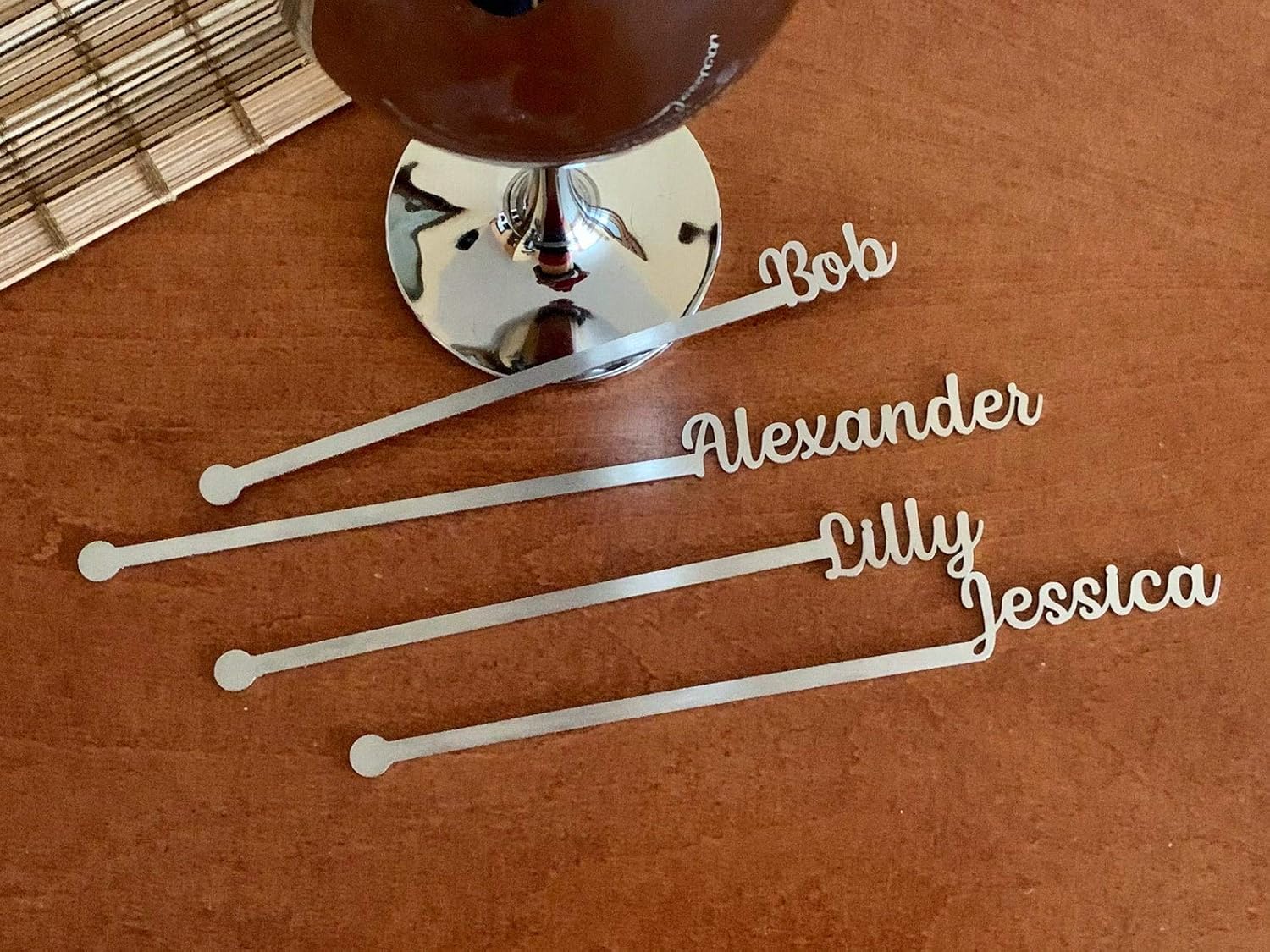 Personalised Name Drink Stirrers Custom Party Swizzle Stir Sticks Wedding Engagement