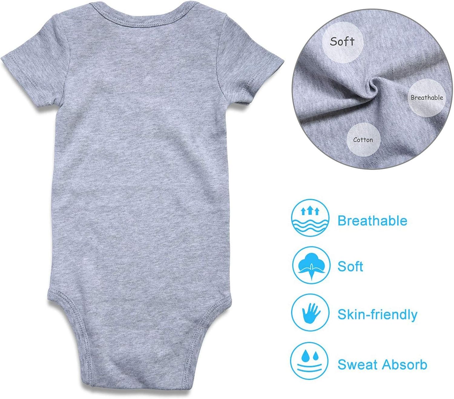 Vieille Baby Boys Girls Bodysuit Short Sleeve Romper Jumpsuit Outfit 0-12 Months
