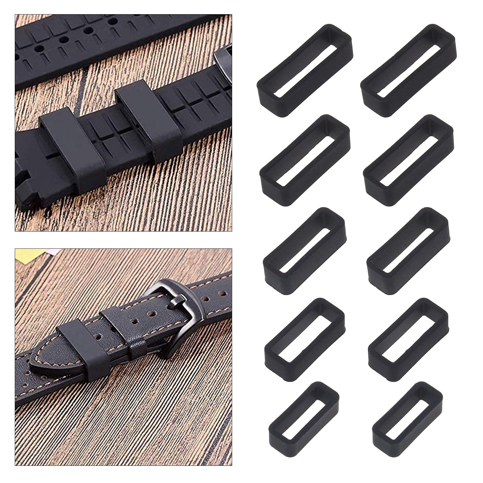 Lot De 5 Bracelets De Montre En Simili Cuir - Boucles Anneaux Cerceau - Neuf Avec étiquettes
