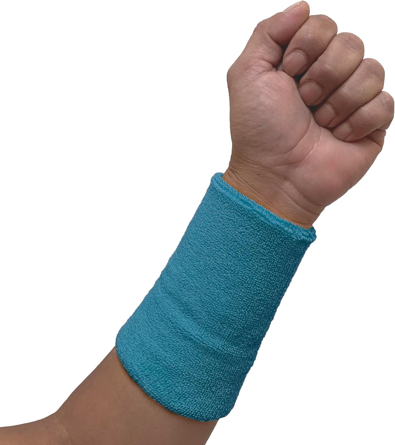 COUVER Absorbent Soft Durable 6 inch Extra Long Thick Sports Wristband Sweatband (1 Piece)