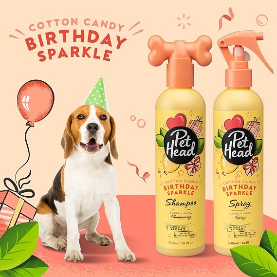 Pet Head Birthday Sparkle Dog Shampoo | Cotton Candy Scent | 300ml