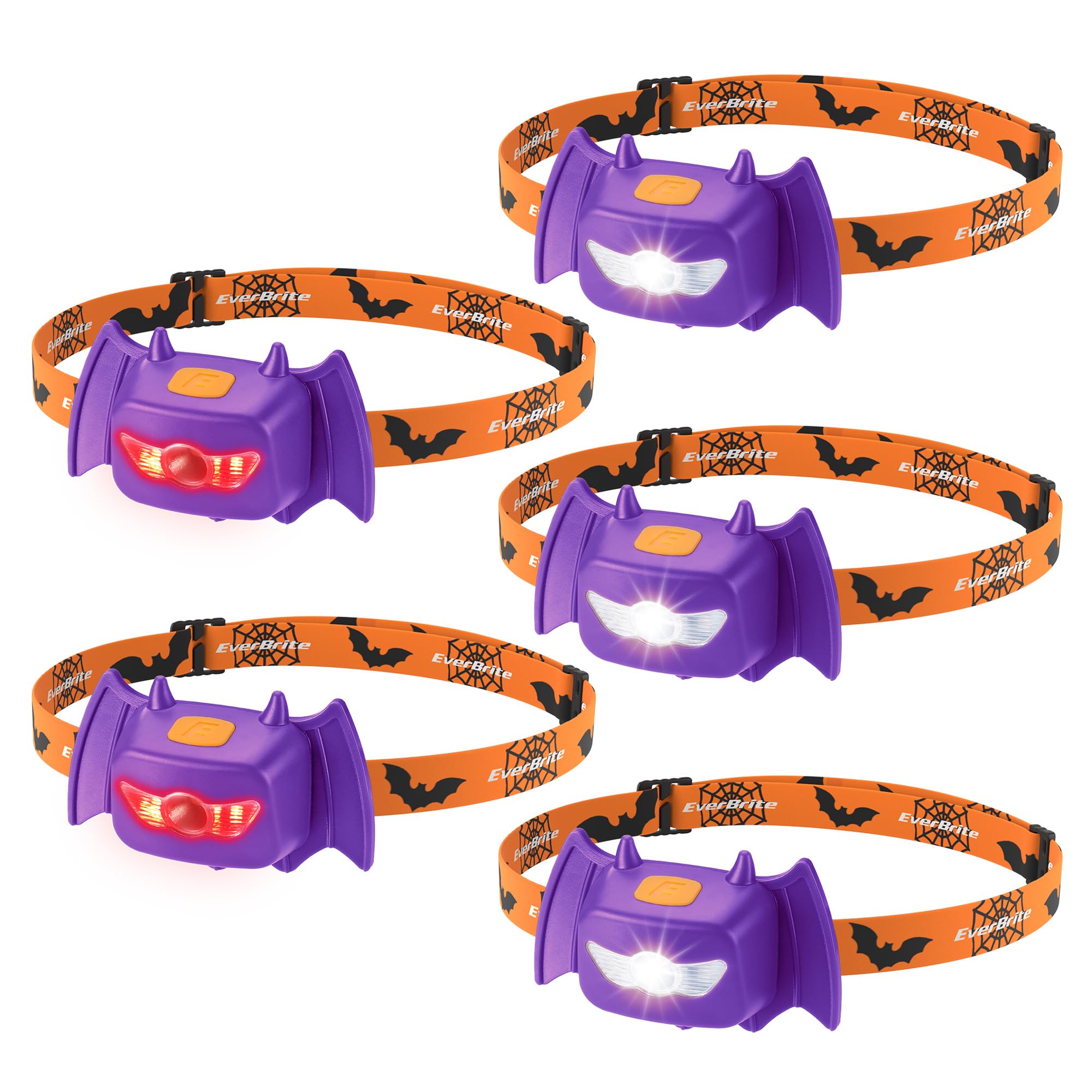 Amazon.com: EverBrite Halloween Bat Headlamps, 5 Pack Head Lamps