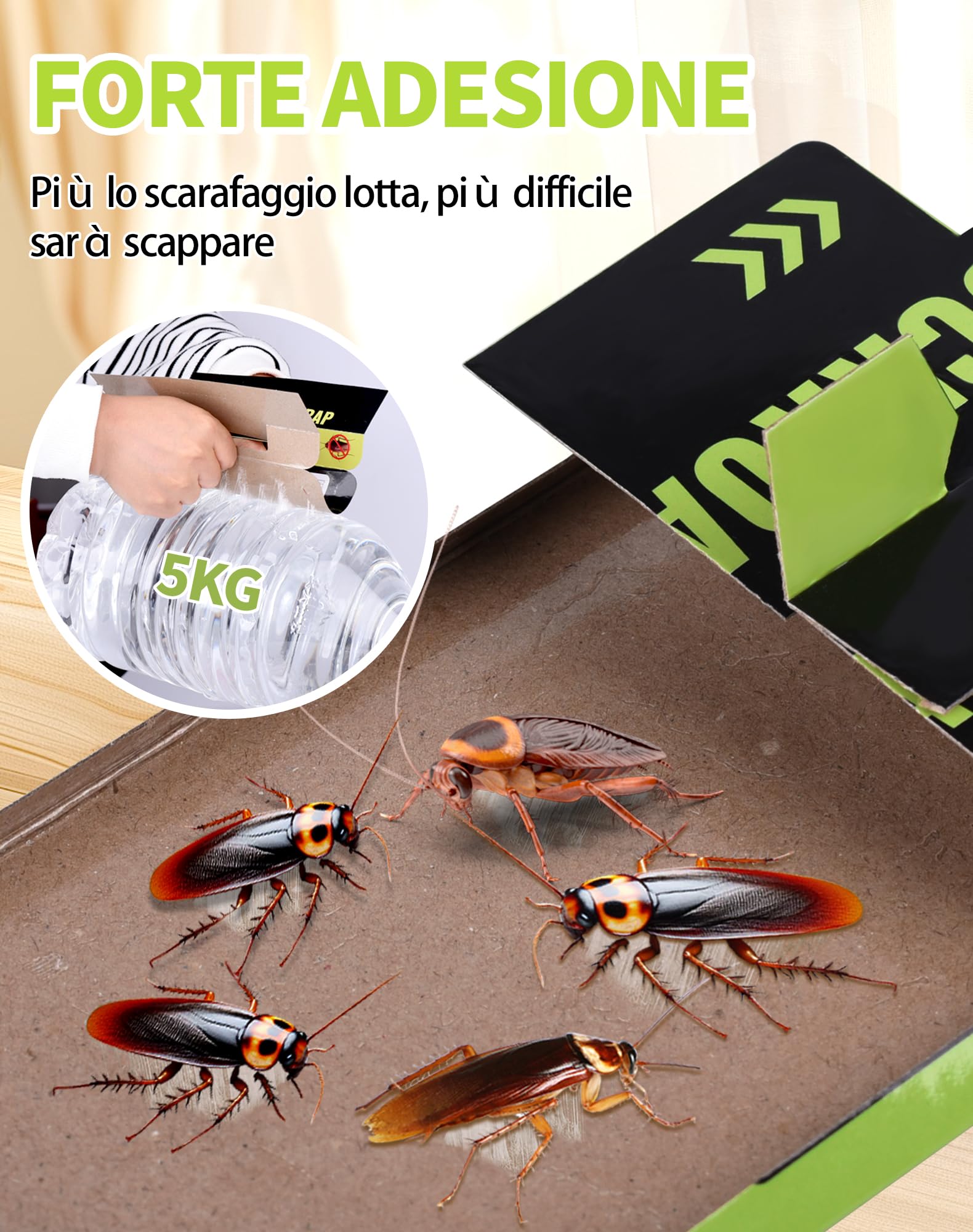 30 Pezzi Trappole Scarafaggi e Blatte Atossico e Insapore Trappola per Eliminare Scarafaggi Anti Blatte per Casa, Cucina, Soggiorno, Bagno, Ufficio, ecc, Proteggi i Bambini e gli Animali Domestici