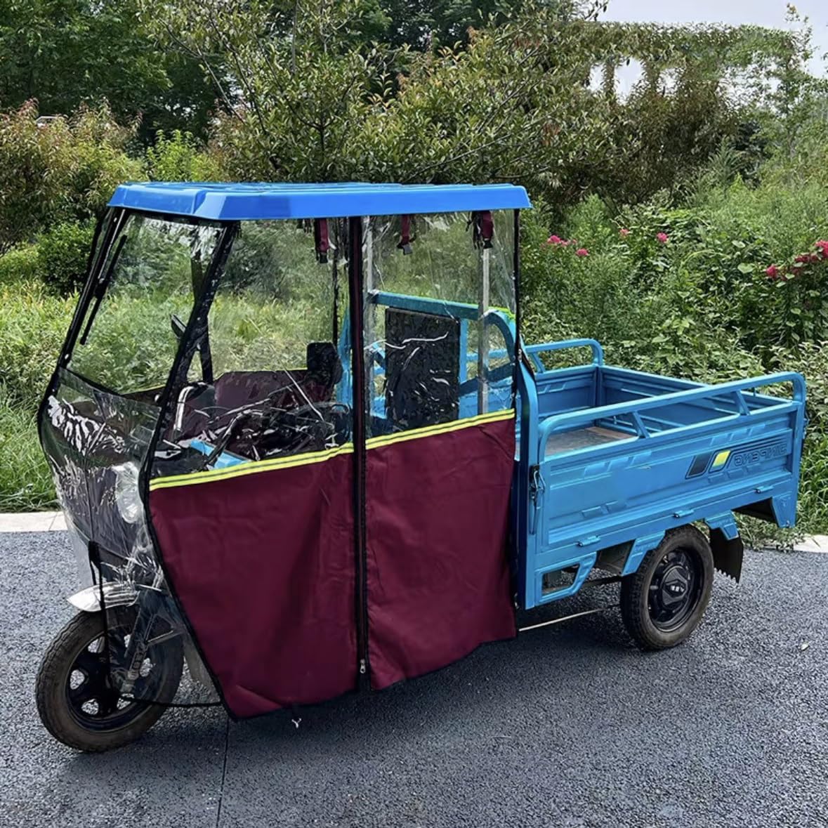 SANBENGZI Elektrisches Fracht-Dreirad-Planenszelt – Elektro-Dreirad-Abdeckung, 3-Rad-E-Trike-Markise für Liefer-Elektro-Trike