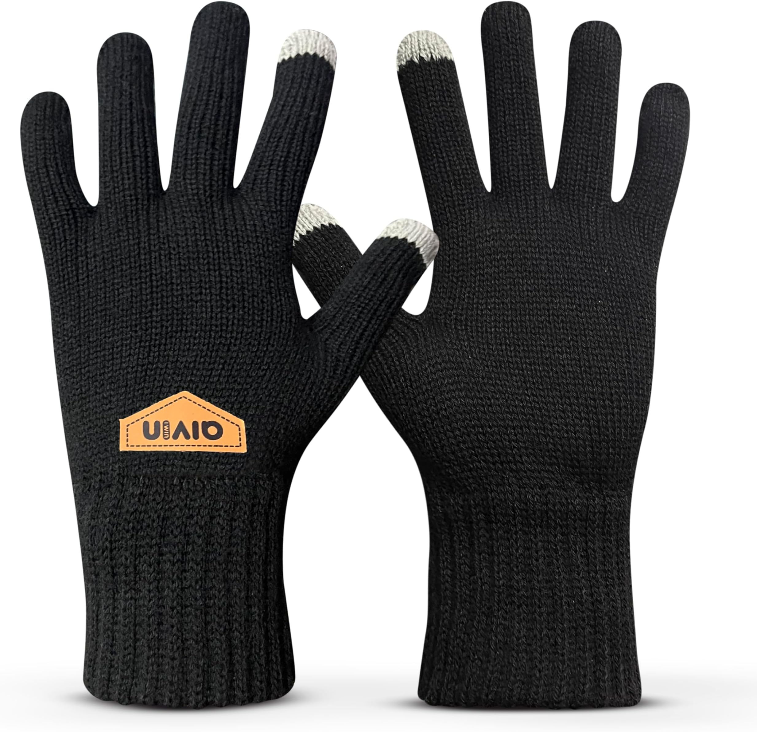 Swift Winter Touchscreen Gloves Unisex Warm Stretch Knitted Wool Mittens with Touch Screen Capability Woolen Comfort Full-Fingered Protection Stylish Solid Knit Double Layered
