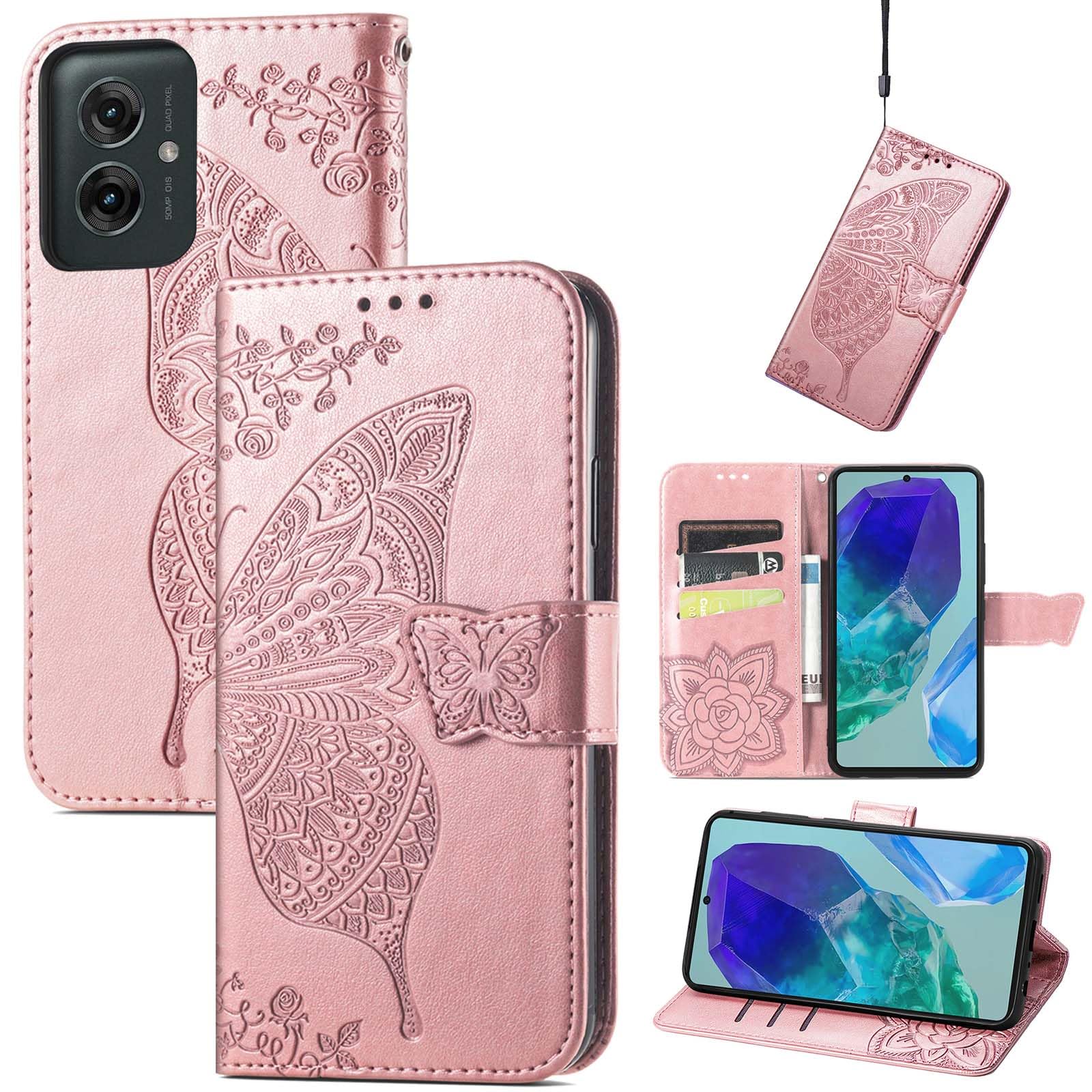 HAOYE Cover per Motorola Moto G53 5G Cover, Custodia Chiusura Magnetica