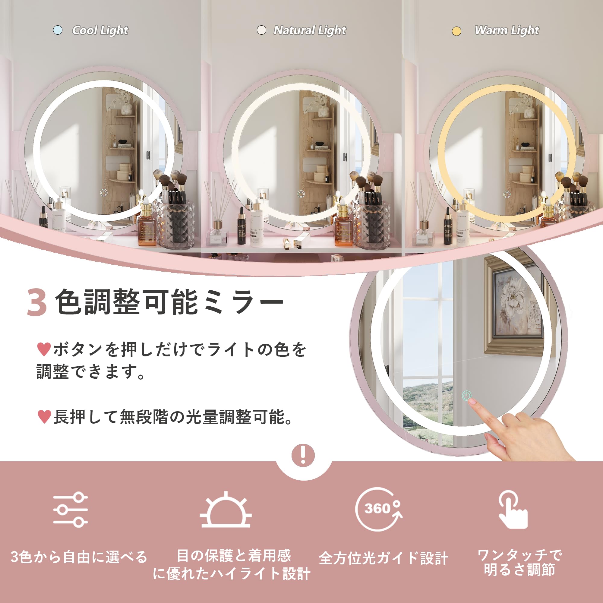 ドレッサー幅 80cm コンパクト 円形鏡 引き出し5 杯スツール付き ホワイト 楽天市場】ドレッサー 幅80cm おしゃれ 白 ホワイト ミラー 木製 大