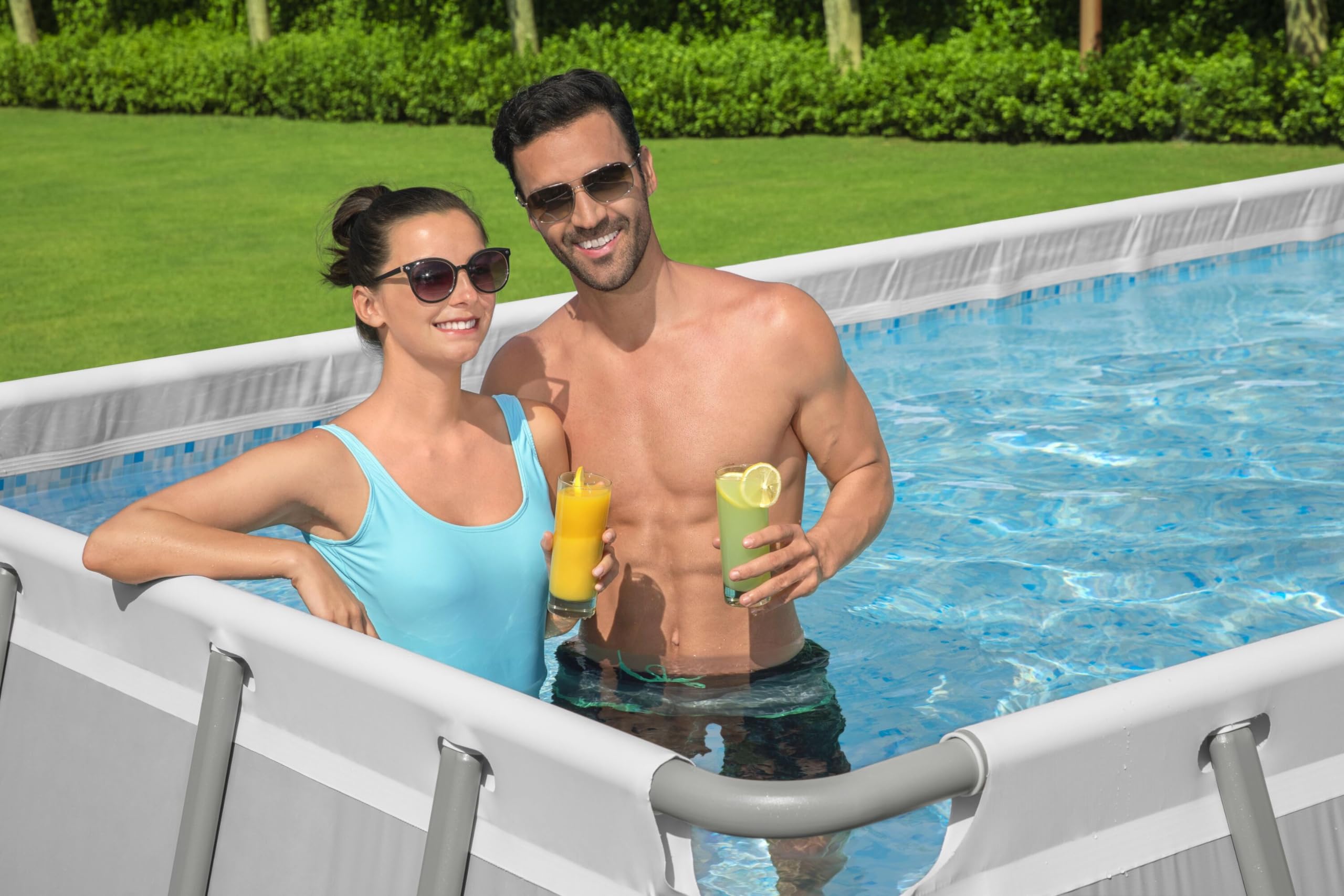 Bestway Power Steel™ 21' x 9' x 52" Rectangular Pool Set