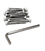 Vista 24 de iexcell 25 piezas M4 x 60/65/70/75/3.150 in paso de rosca 0.028 in acero inoxidable 304 cabeza hexagonal Tornillos Tornillos surtido Kit