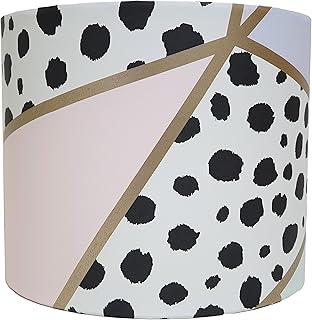 Dalmatian Lampshade Ceiling Light Shade Geometric Pattern Design Fragment Black White Cow Print Spots Dot Bedroom Accessories