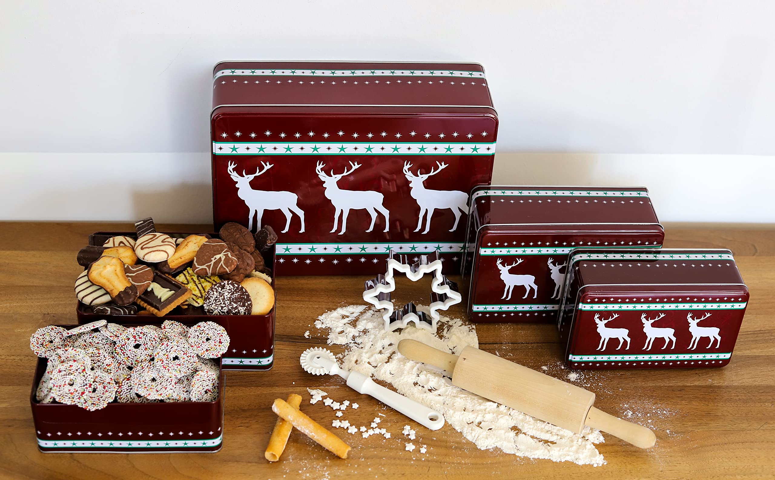 Moritz & Moritz Keksdosen 5er Set Metall - Weihnachtliche Blechdosen Für Plätzchen