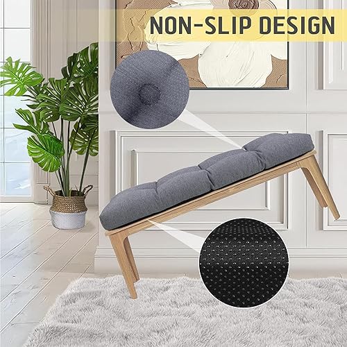 Miniatura 4 de Cojines de banco largos personalizados, cojín decorativo para sillas de jardín, ventana de bahía, sofá, interior, espuma viscoelástica suave,