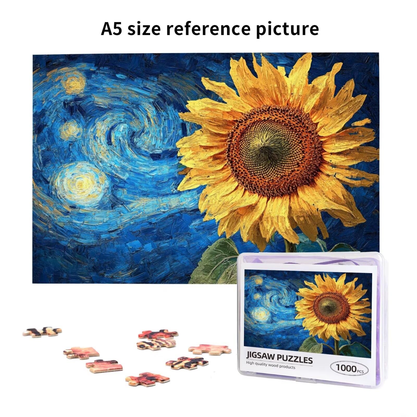 Puzzle 1500 elementów puzzle kwiat DIY gwiaździste niebo gra dla dorosłych wyzwanie - początkująca łamigłówka i zabawne gry - Nowoczesna dekoracja ścienna, wyjątkowa dekoracja pokoju prezent dla