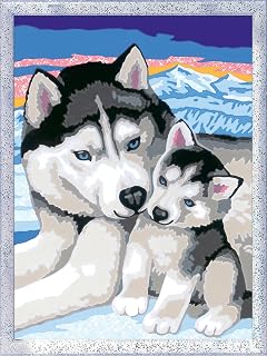 Ravensburger CreArt Husky Kuss - Malen nach Zahlen ab 7 Jahre