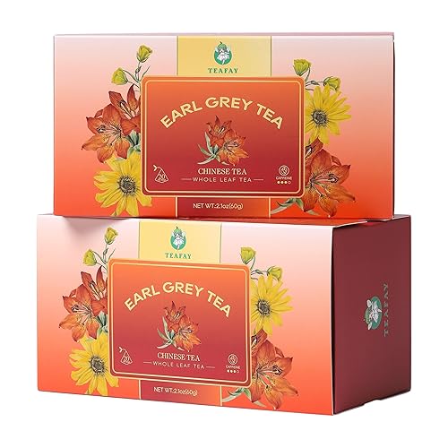 Vista 7 de TEAFAY Surtido de muestras de té – 9 sabores, 18 bolsas de té piramidales envueltas individualmente, 100% natural, seleccionado a mano, hoja entera