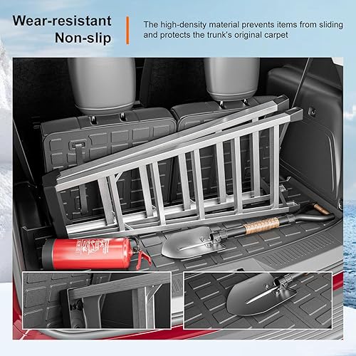 Miniatura 4 de powoq Alfombrilla de carga para Ford Explorer 2020-2023 de 6 y 7 asientos con alfombrilla de respaldo, alfombrilla de maletero TPE para Ford