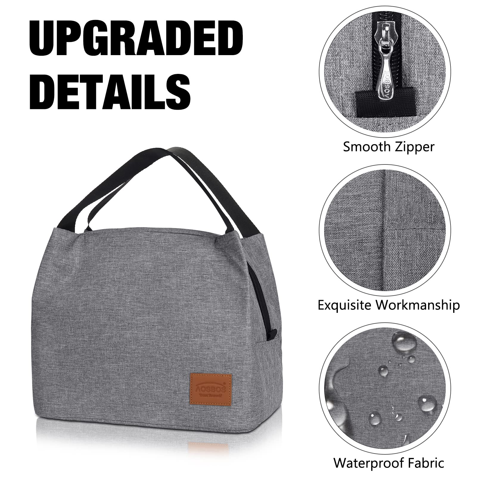 Aiuuee Sac Isotherme Repas 9L Imperméable - Glacière Repas Portable Pour Bureau, École