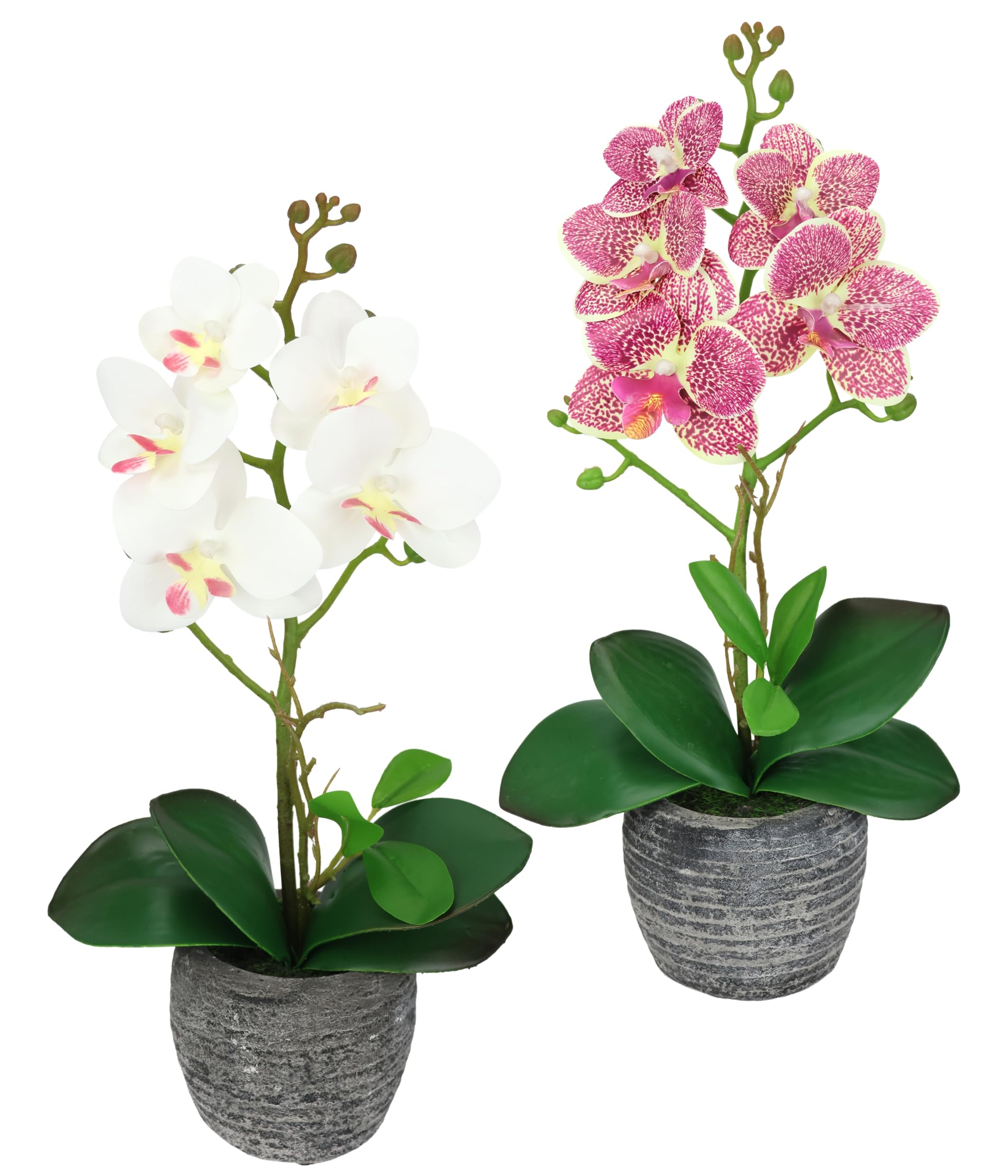 Sztuczny kwiat, motyl, orchidea z liśćmi i korzeniami powietrznymi w doniczce, sztuczny orchidea Phalaenopsis, ozdobna doniczka, sztuczna roślina, dekoracja na wesele, jedwabny kwiat, prawdziwe w