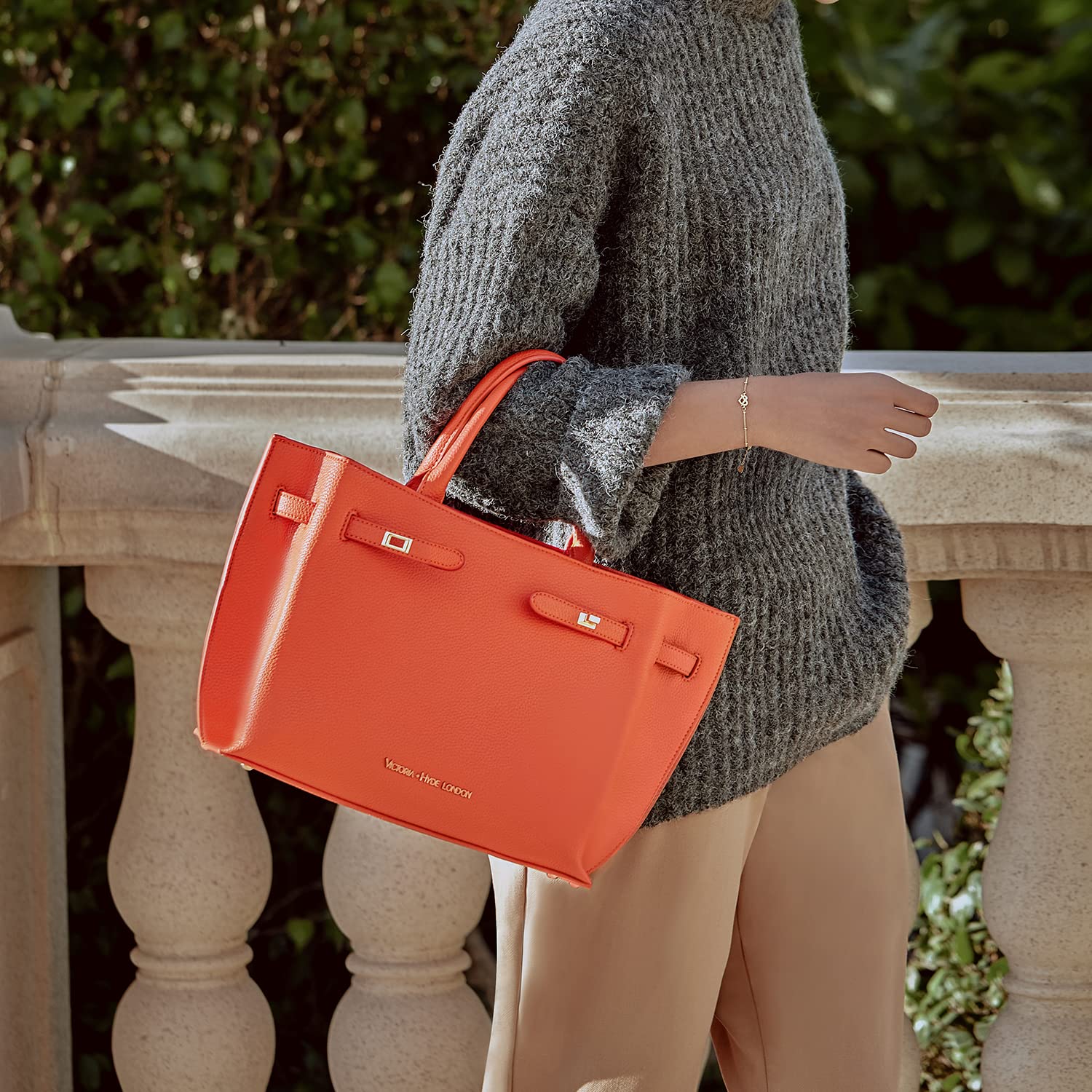 VICTORIA HYDE Borsa a mano da donna, grande, in pelle PU, borsa a mano nera elegante, borsa a tracolla da donna, per ufficio, lavoro, scuola