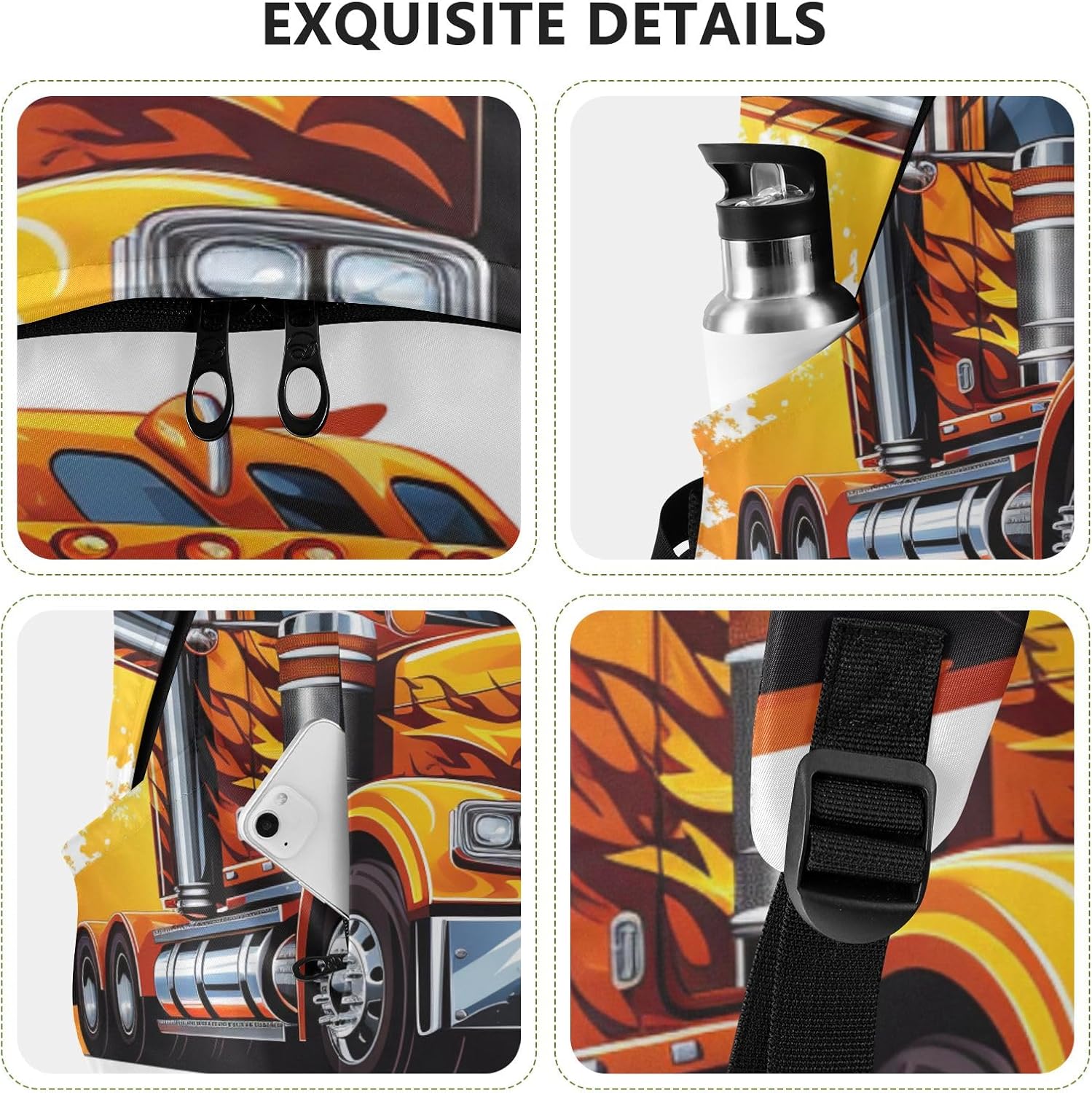 Travel Backpack for Men Laptop Bag Work Fashion Design Daypack Trucks Large Lightweight Outdoor Casual