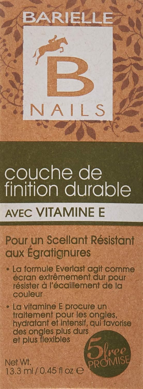 BARIELLE Top Coat with Vitamin E .45 Ounce : Beauty & Personal Care