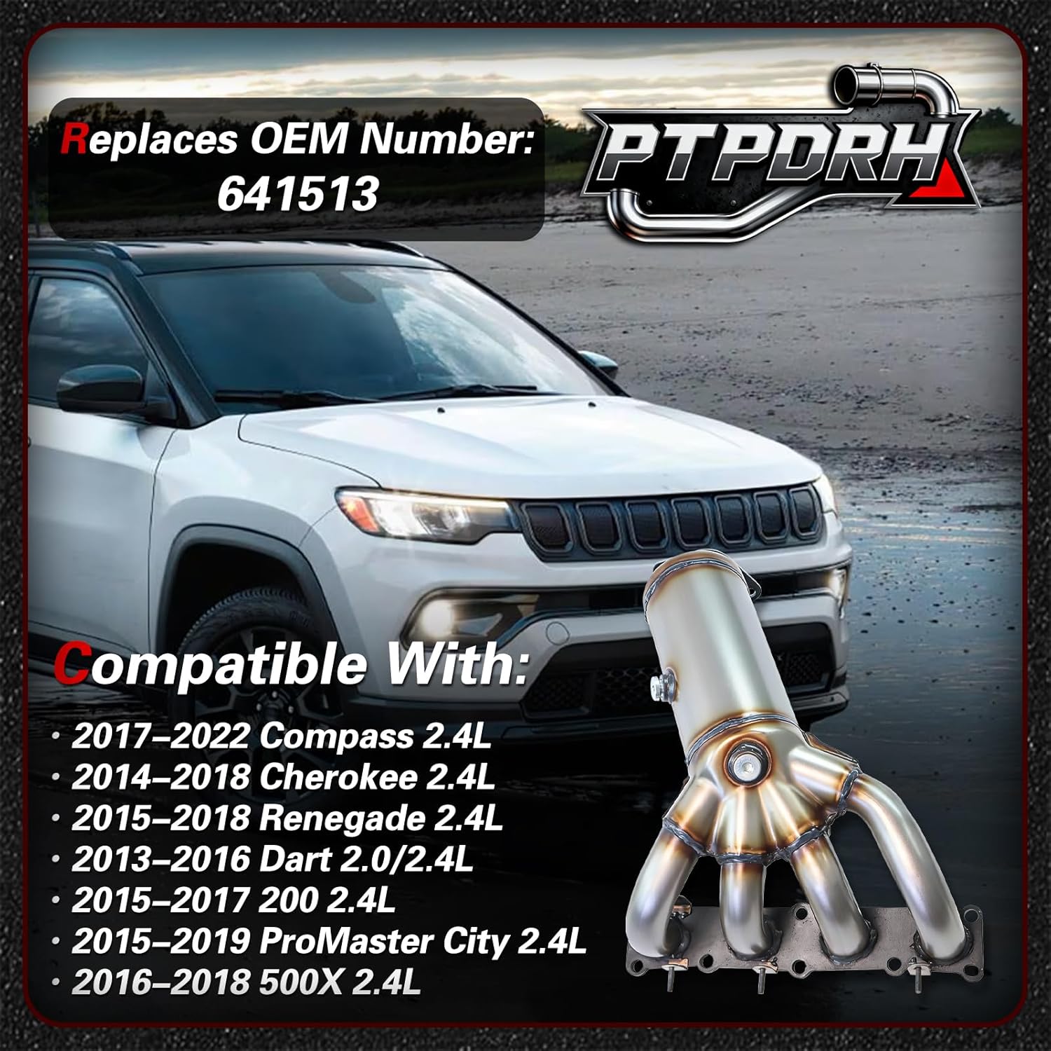 Catalytic Converter Compatible with Chrysler 200 2.4L 2015-2016, Jeep Cherokee 2.4L 2014-2017, Renegade 2.4L 2015-2020, Dodge Dart 2.0L 2.4L 2013-2016 (EPA Compliant)