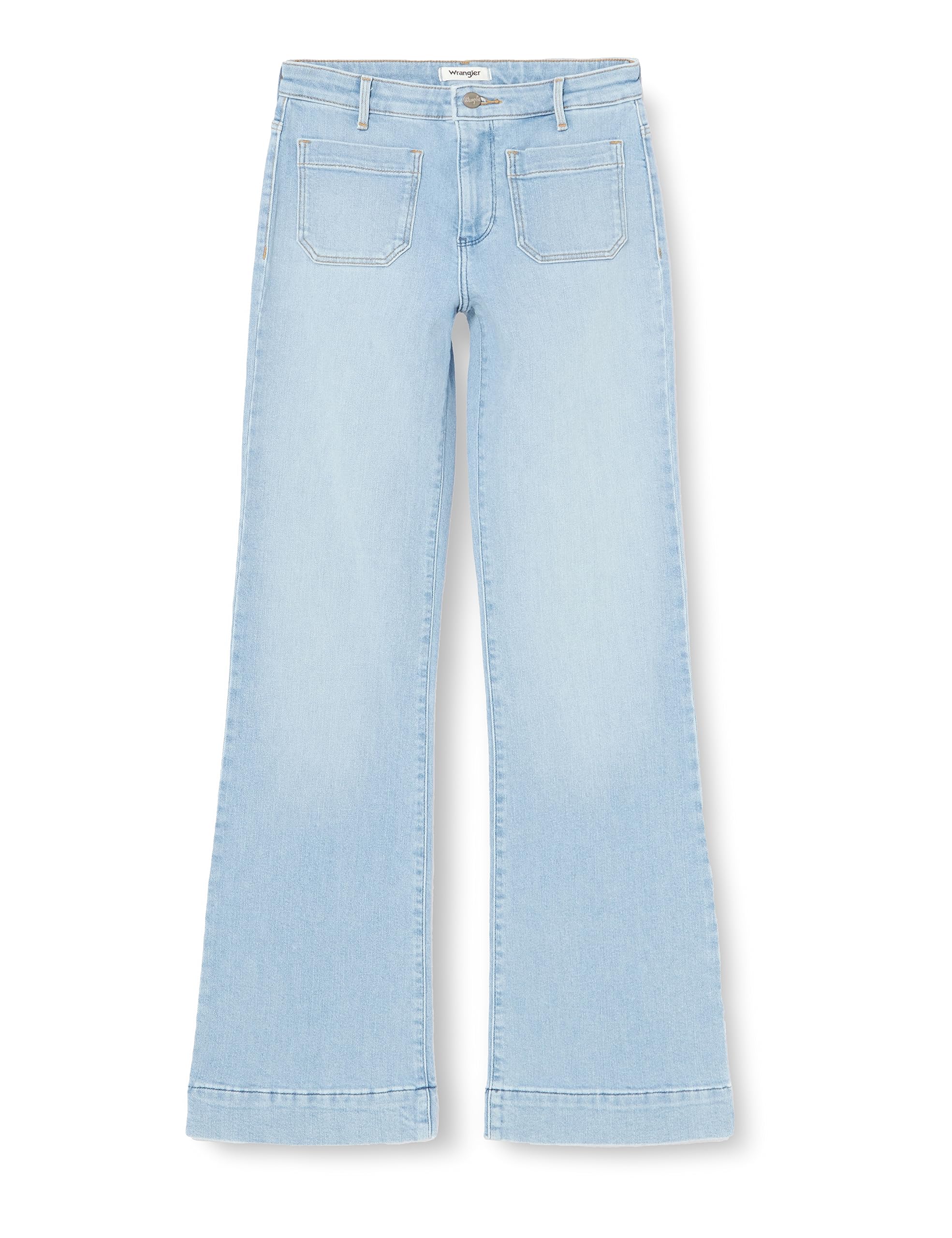 Wrangler Women's Flare Jeans, Blue, 29W x 32L