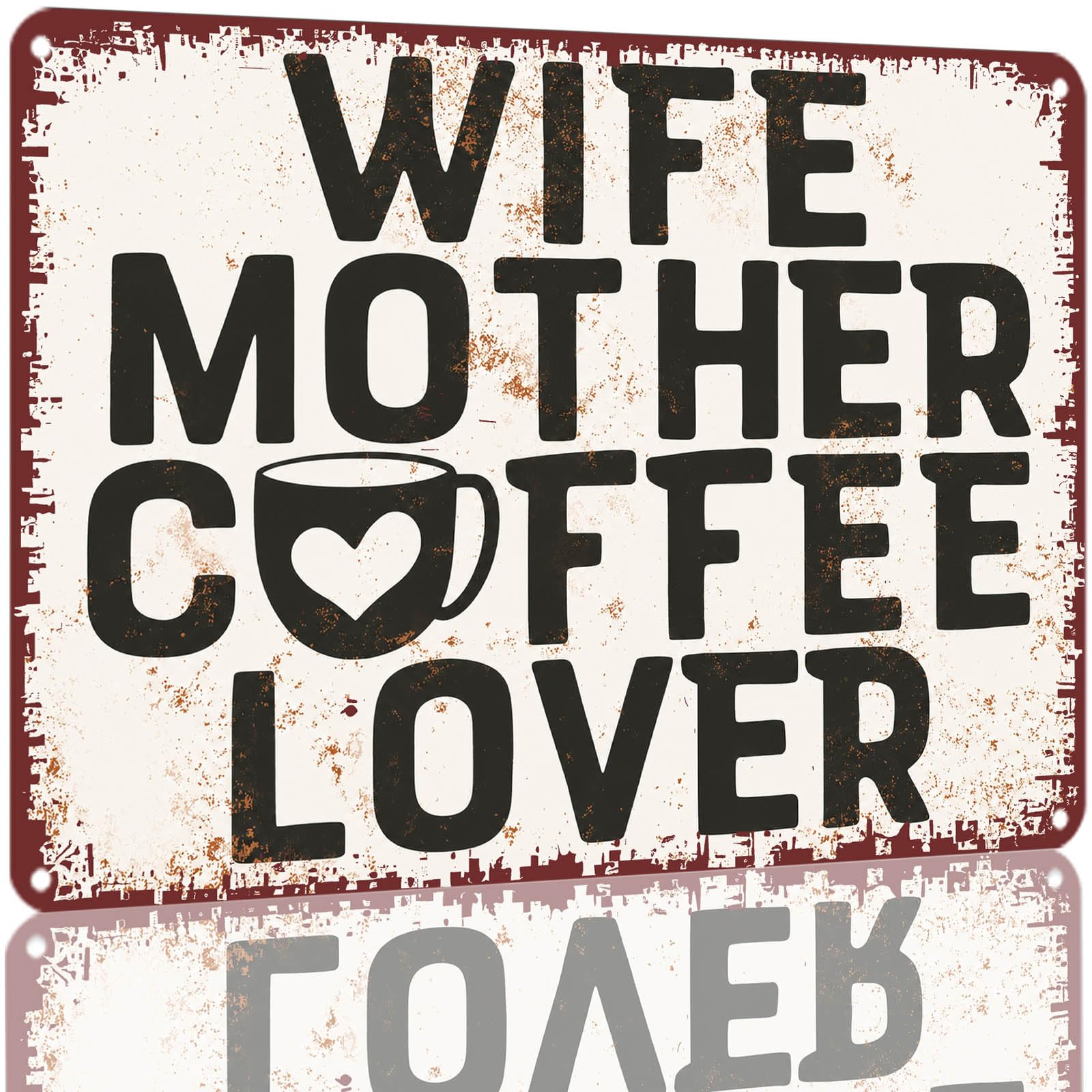 Kwqdozf As Pic Vintage 8X12 Inch Metal Tin Sign Wife Mother Coffee Lover Wall Decor Retro
