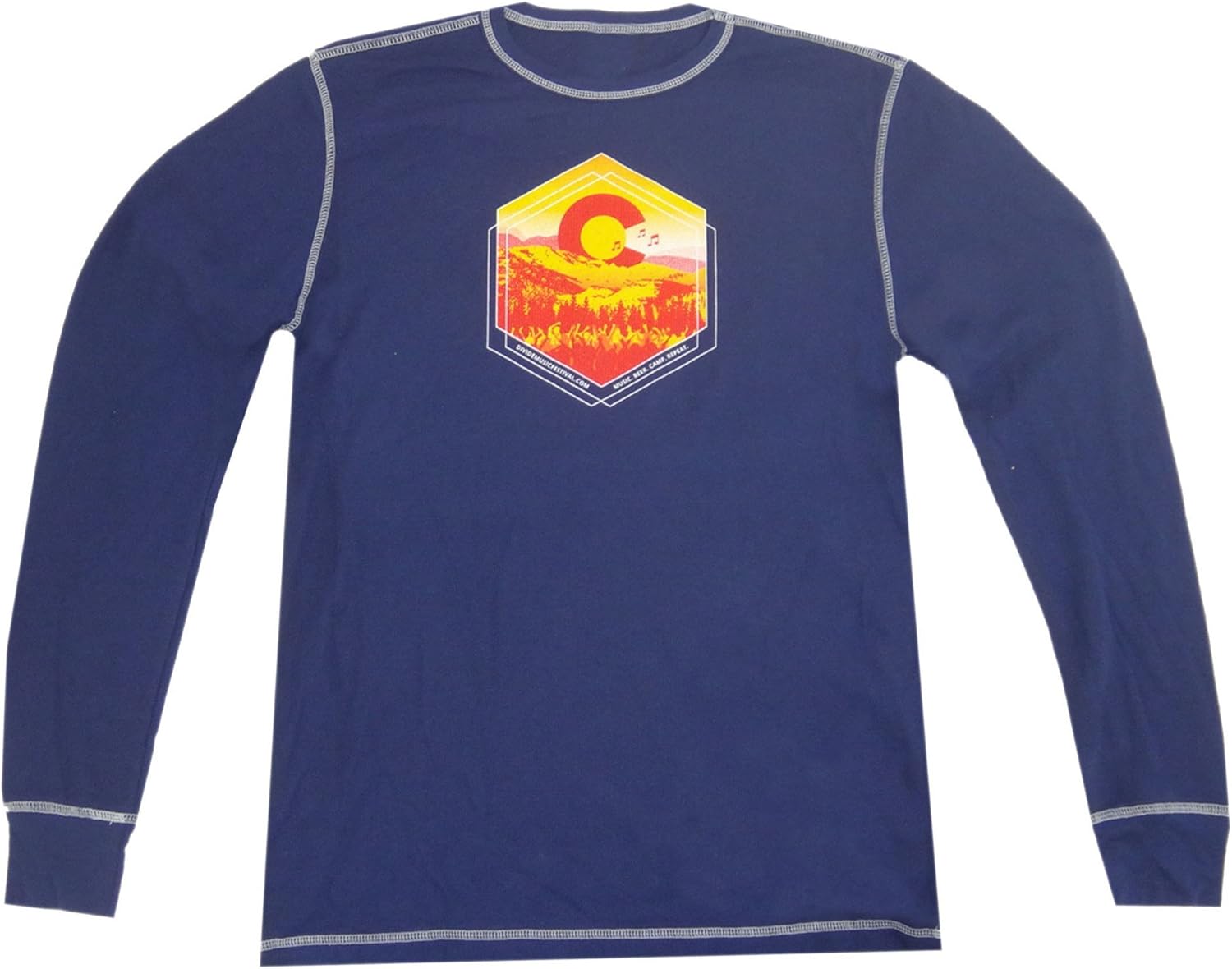 Aksels The Divide Music Festival Men's Thermal (Navy, 2XLarge) at