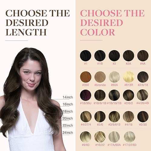 Miniatura 7 de GOO GOO Extensiones de cabello humano con cinta adhesiva, color marrón chocolate 4A, 14 pulgadas, 50g (1.76 onzas), 20 piezas, trama cutánea sin