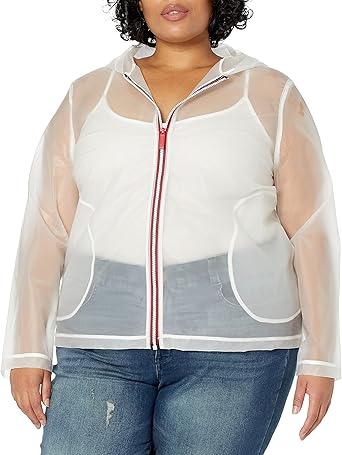 plus size transparent raincoat